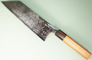 Shu Matsubara Ginsan3 polished Damascus Wa-Bunka 185mm
