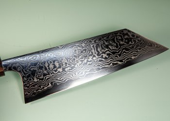 Shu Matsubara Ginsan3 polished Damascus Wa-Bunka 185mm