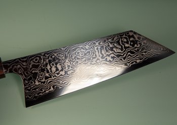 Shu Matsubara Ginsan3 polished Damascus Wa-Bunka 185mm
