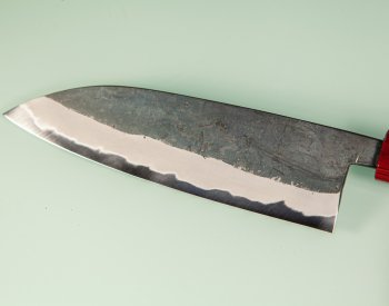 Hinokuni Shirogami 1 Wa-Santoku 150mm Kurouchi RRO