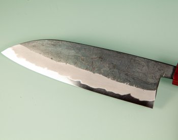Hinokuni Shirogami 1 Wa-Santoku 150mm Kurouchi RRO