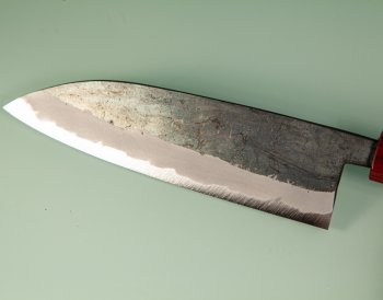 Hinokuni Shirogami 1 Wa-Santoku 150mm Kurouchi RRO