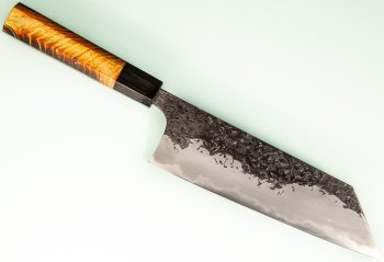 Kisuke Aogami 1 Sanmaiuchi Tsuchime Kurouchi Wa-Bunka 198mm orange stabilisiert/Bffelhorn Nr.1