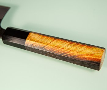 Kisuke Aogami 1 Sanmaiuchi Tsuchime Kurouchi Wa-Bunka 198mm orange stabilisiert/Bffelhorn Nr.1