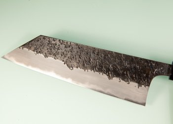 Kisuke Aogami 1 Sanmaiuchi Tsuchime Kurouchi Wa-Bunka 198mm orange stabilisiert/Bffelhorn Nr.2