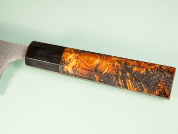 Shiro Kamo Orca R2 Wa-Bunka 185mm gelb stabilisiert Büffelhorn Shiro Kamo Orca R2 Wa-Bunka 185mm gelb stabilisiert Büffelhorn