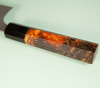 Shiro Kamo Orca R2 Wa-Bunka 185mm gelb stabilisiert Büffelhorn Shiro Kamo Orca R2 Wa-Bunka 185mm gelb stabilisiert Büffelhorn