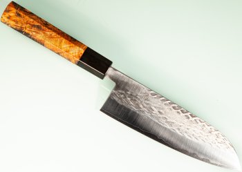 Tadafusa S-43 Wa-Santoku 170mm Hammered SLD orange stabilisiert/Bffelhorn