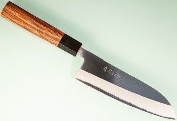 Tadafusa Migaki Wa-Santoku 165mm AO2 Rosenholz/Bffelhorn