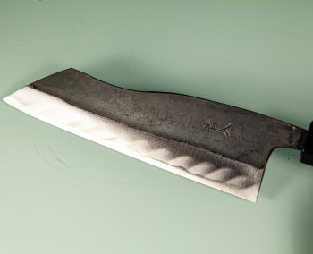 Hatsukokoro Kuronami Blue2 Kurouchi Wa-Hakata 165mm orange stabilisiert/Bffelhorn