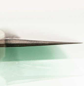 Masuda Yoshihide Blue 1 Damascus Kurouchi Wa-Santoku 195mm Rosenholz/Bffelhorn