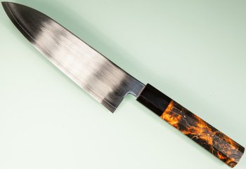 Hatsukokoro Ginsou Silver3 Wa-Santoku 175mm orange stabilisiert/Bffelhorn