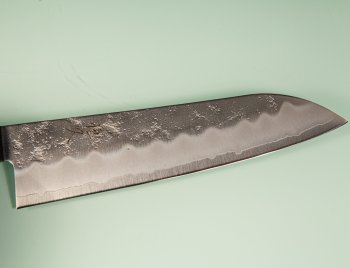 Tsunehisa Ginsan Nashiji Santoku 185mm braun