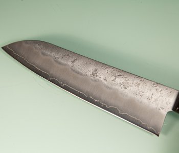 Tsunehisa Ginsan Nashiji Santoku 185mm braun