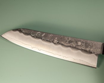 Tsunehisa Ginsan Nashiji Santoku 185mm violett