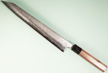 Shu Matsubara AO2 Nashiji Wa-Sujihiki 310mm Walnuss
