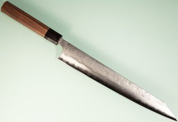 Shu Matsubara AO2 Nashiji Wa-Sujihiki 310mm Walnuss