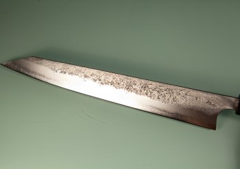 Shu Matsubara AO2 Nashiji Wa-Sujihiki 310mm Walnuss