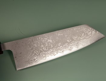 Shiro Kamo AS Damascus Wa-Bunka 185mm Walnuss/Ahorn/Ebenholz