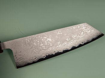 Shiro Kamo AS Damascus Wa-Bunka 185mm Walnuss/Ahorn/Ebenholz