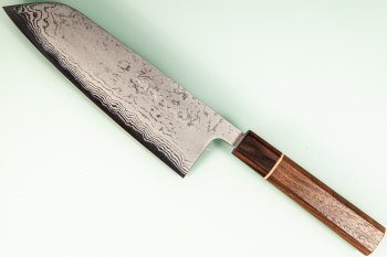 Shiro Kamo AS Damascus Orca Wa-Bunka 185mm Walnuss/Ahorn/Ebenholz