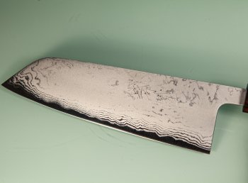 Shiro Kamo AS Damascus Orca Wa-Bunka 185mm Walnuss/Ahorn/Ebenholz