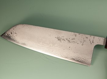 Shiro Kamo AS Damascus Orca Wa-Bunka 185mm Walnuss/Ahorn/Ebenholz