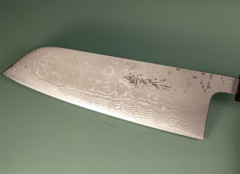 Shiro Kamo AS Damascus Orca Wa-Bunka 185mm Walnuss/Ahorn/Ebenholz