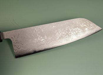 Shiro Kamo AS Damascus Orca Wa-Bunka 185mm Walnuss/Ahorn/Ebenholz