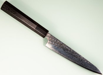 Tsunehisa AUS10 Nawame Damascus Wa-Petty 135mm Ebony/Buffalo