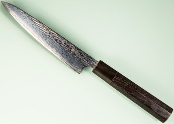 Tsunehisa AUS10 Nawame Damascus Wa-Petty 135mm Ebony/Buffalo
