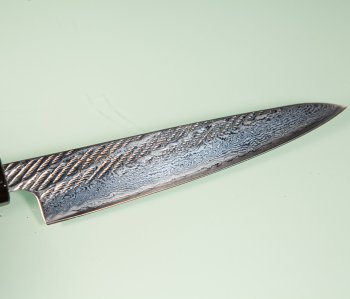 Tsunehisa AUS10 Nawame Damascus Wa-Petty 135mm Ebony/Buffalo
