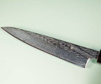 Tsunehisa AUS10 Nawame Damascus Wa-Petty 135mm Ebony/Buffalo