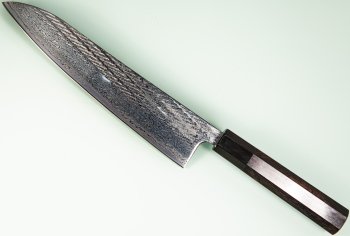 Tsunehisa AUS10 Nawame Damascus Wa-Gyuto 210mm Ebony/Buffalo
