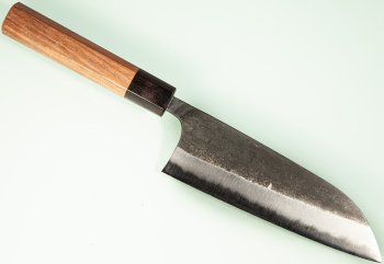 Shu Matsubara Shirogami Kurouchi Wa-Santoku 170mm Walnuss