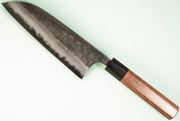 Shu Matsubara Shirogami Kurouchi Wa-Santoku 170mm Walnuss
