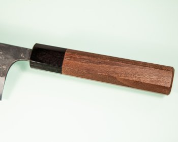 Shu Matsubara Shirogami Kurouchi Wa-Santoku 170mm Walnuss