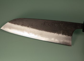 Shu Matsubara Shirogami Kurouchi Wa-Santoku 170mm Walnuss