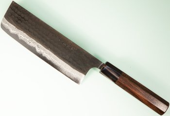 Yamamoto AS Tsuchi Kuro Damascus Wa-Nakiri 165mm