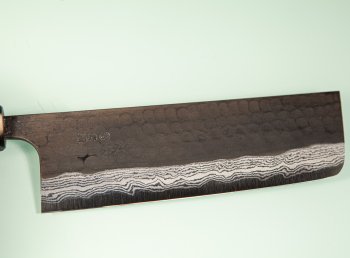 Yamamoto AS Tsuchi Kuro Damascus Wa-Nakiri 165mm