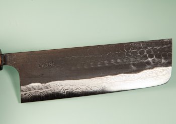 Yamamoto AS Tsuchi Kuro Damascus Wa-Nakiri 165mm