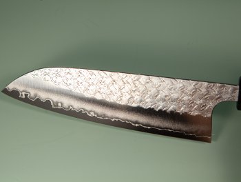 Yoshimi Kato SG2 Minamo Wa-Santoku 170mm Ebony/white