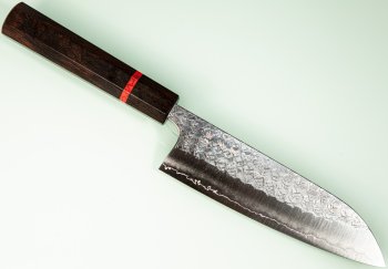Yoshimi Kato SG2 Minamo Wa-Santoku 170mm Ebony/red