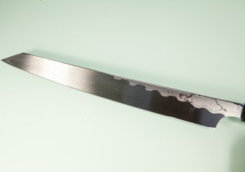 Aoki Seiryu Damascus Kengata Yanagiba 300mm mit Scheide