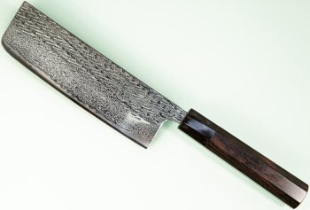 Tsunehisa G3 Nawame Damascus Wa-Nakiri 165mm Ebony/Buffalo