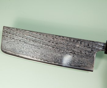 Tsunehisa G3 Nawame Damascus Wa-Nakiri 165mm Ebony/Buffalo