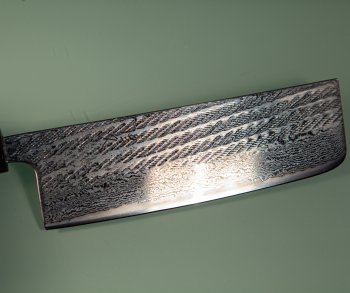 Tsunehisa G3 Nawame Damascus Wa-Nakiri 165mm Ebony/Buffalo