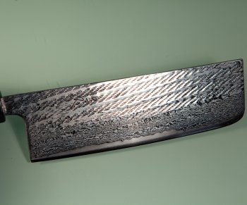 Tsunehisa G3 Nawame Damascus Wa-Nakiri 165mm Ebony/Buffalo