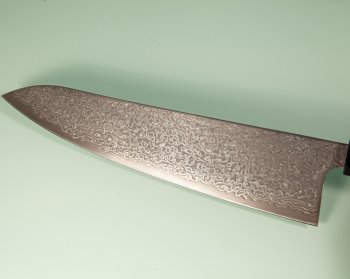 Hatsukokoro Hikari SLD Damascus Kurozome Wa-Gyuto 215mm Teak