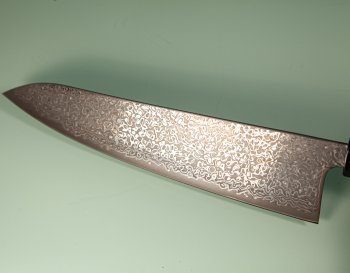 Hatsukokoro Hikari SLD Damascus Kurozome Wa-Gyuto 215mm Teak